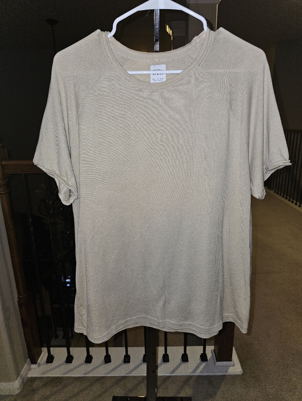 Zara Short Sleeve Crewneck T-Shirt in Beige